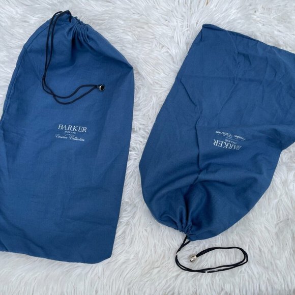 Barker England Creative Collection Dust Bag Blue Cotton Shoe Storage Bag Authent - Picture 10 of 12